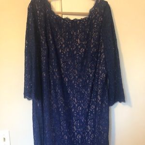COPY - Adrianna Papell Royal Blue Lace Dress
